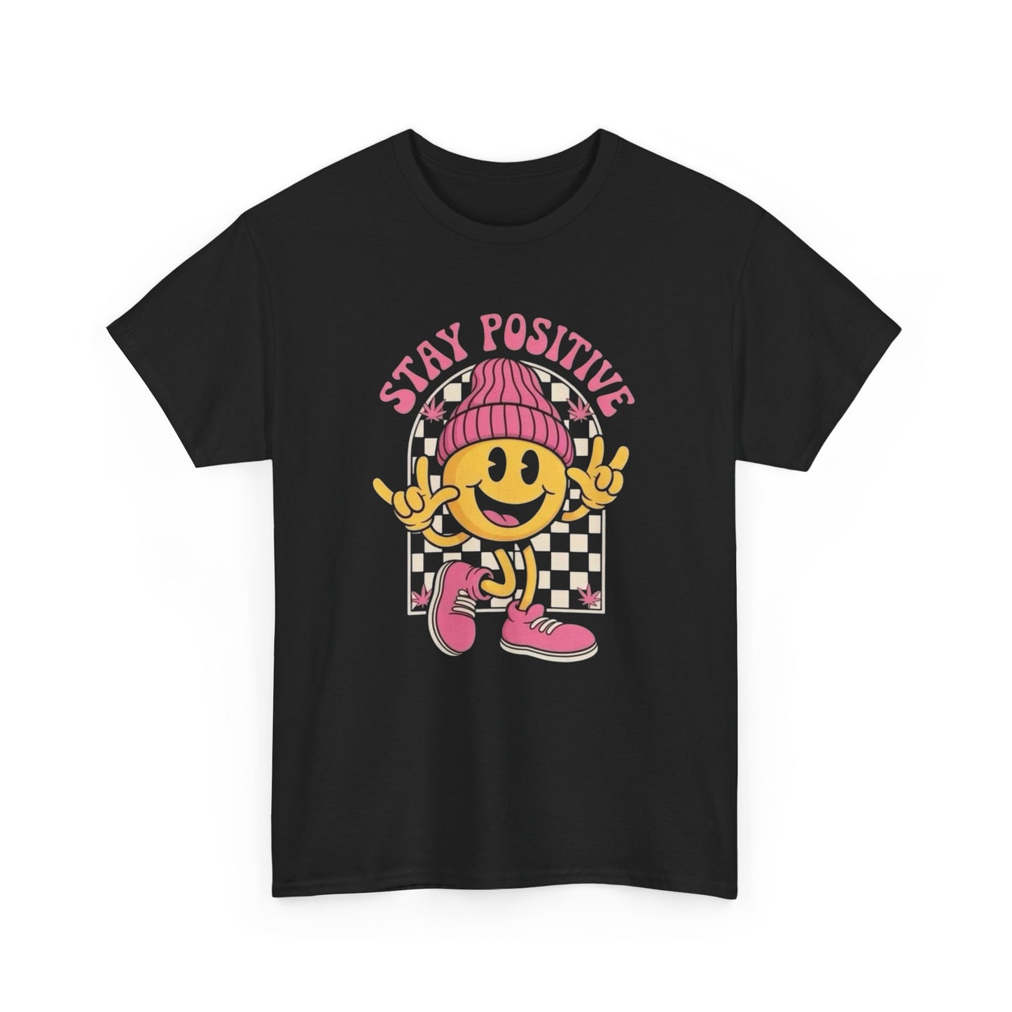 Stay Positive Graphic T Shirt Unisex Heavy Cotton Tee