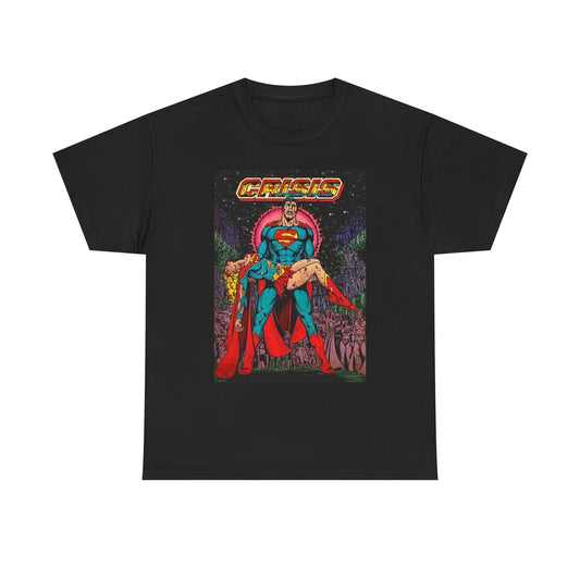 Crisis On Infinity Graphic T Shirt Vintage Comic Book Unisex Heavy Cotton Tee