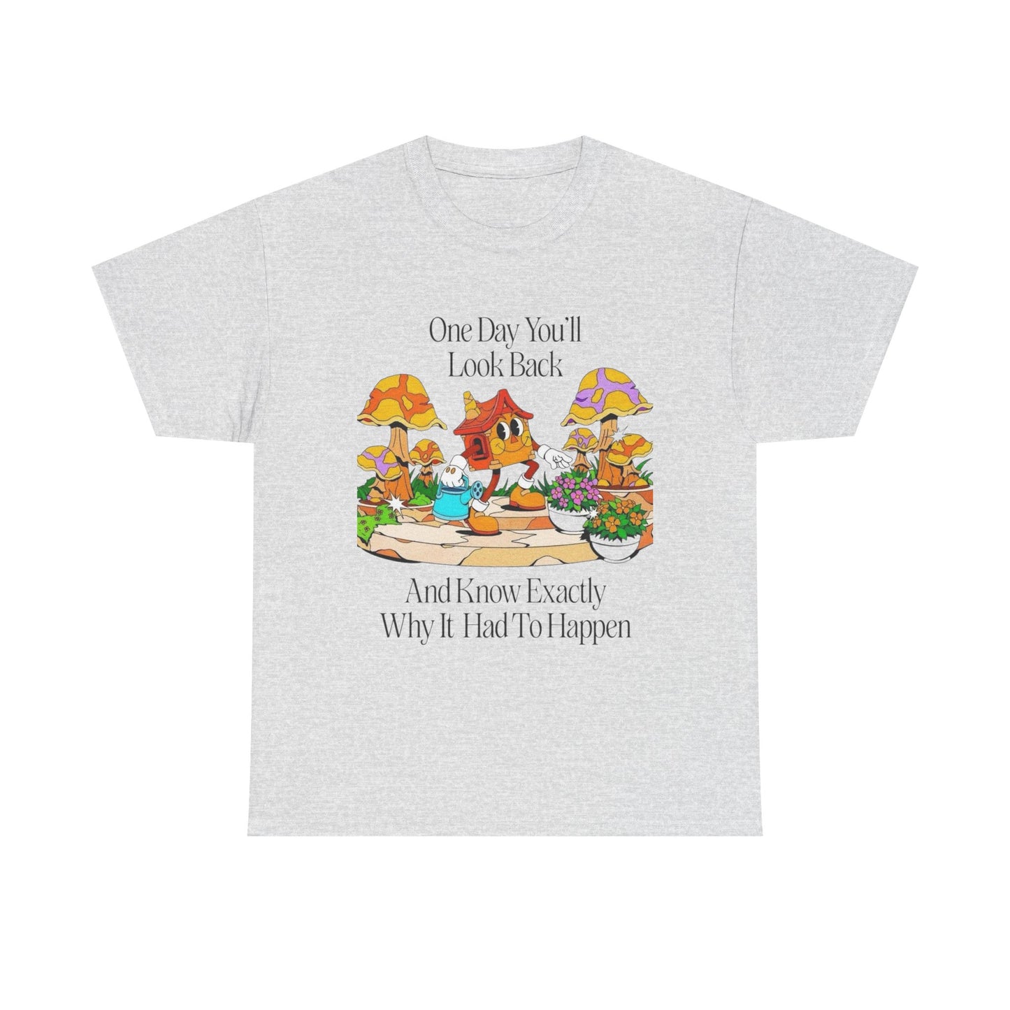 Happy Life Graphic T Shirt Unisex Heavy Cotton Tee