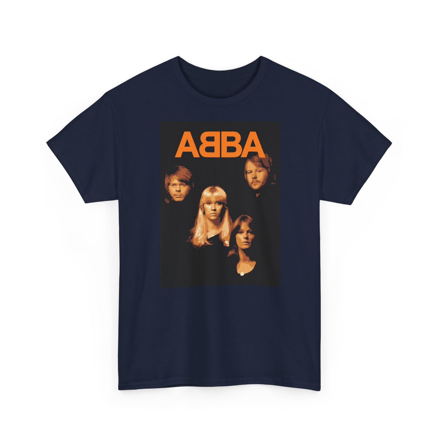 Abba T-shirt vintage retro neon lights classic music Unisex Heavy Cotton Tee