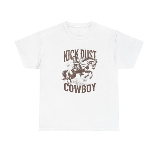 Kick Dust Cowboy Graphic T Shirt Womens Heavy Cotton Tee