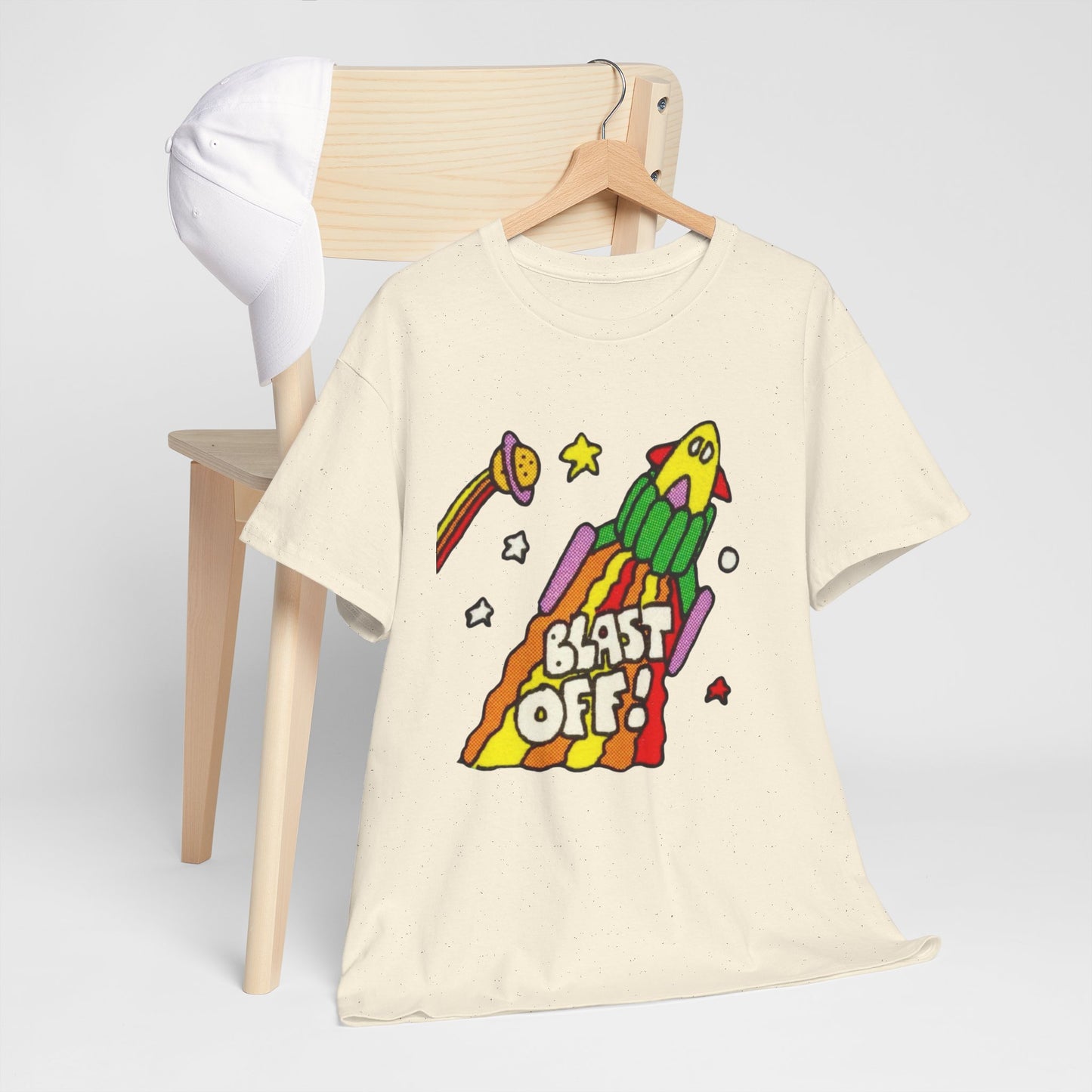 Its Time To Blast Off Vintage 90's Graphic T Shirt Unisex Heavy Cotton Tee