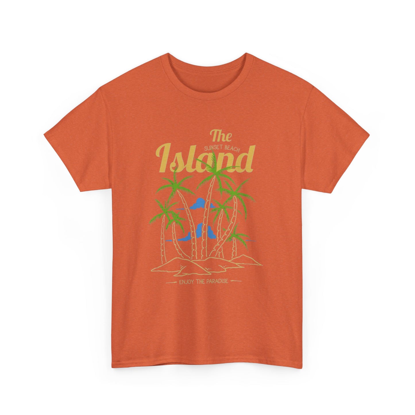 Sunset Beach Graphic T Shirt NEW Unisex Heavy Cotton Tee