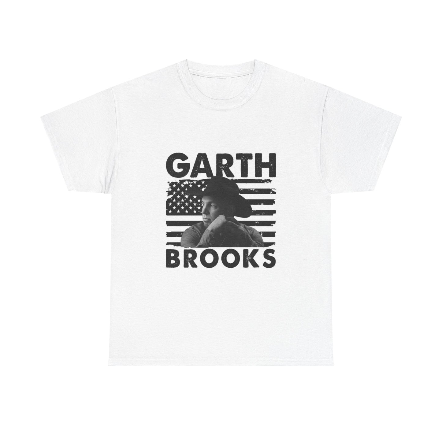 Garth Brooks Shirt Retro Country Short Sleeve Unisex American Flag Tee New Merch