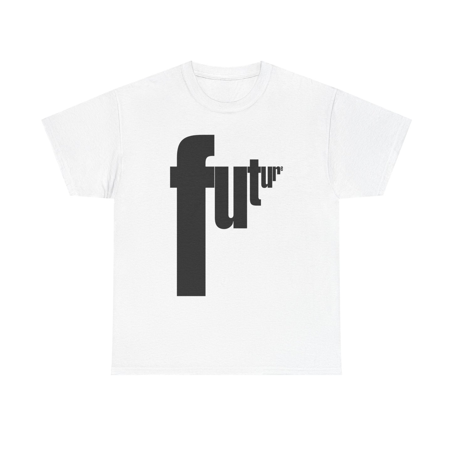 Future Retro Lettering Graphic T Shirt Unisex Heavy Cotton Tee
