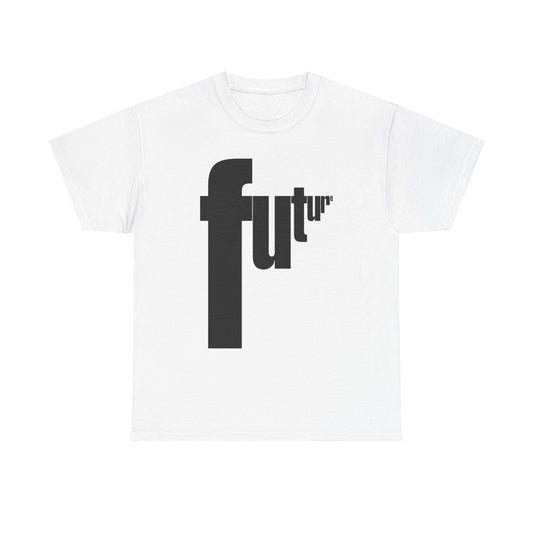 Future Retro Lettering Graphic T Shirt Unisex Heavy Cotton Tee