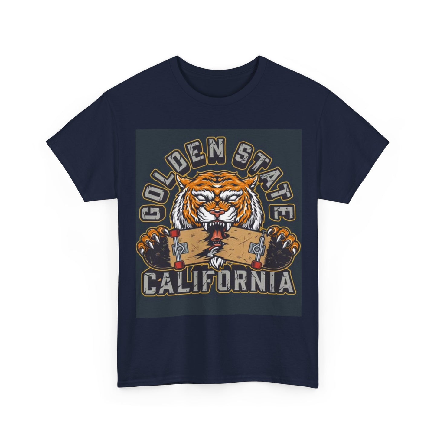 Golden State California T shirt Vintage Skateboarding SB Tiger Graphic Unisex