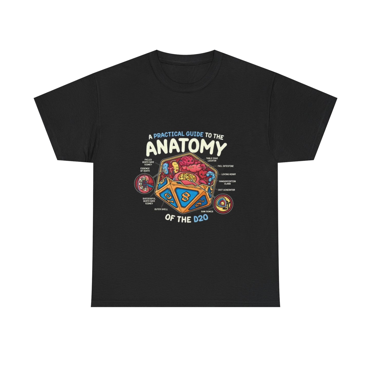 Funny Anatomy T Shirt Graphic Diagram Jokes Unisex Heavy Cotton Tee