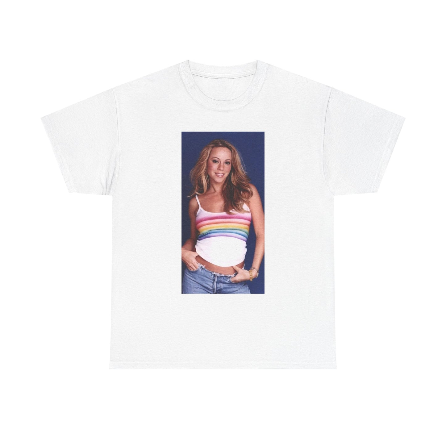 Mariah Carey Tshirt Poster Album Vintage Short Sleeve Unisex Heavy Cotton Tee 1