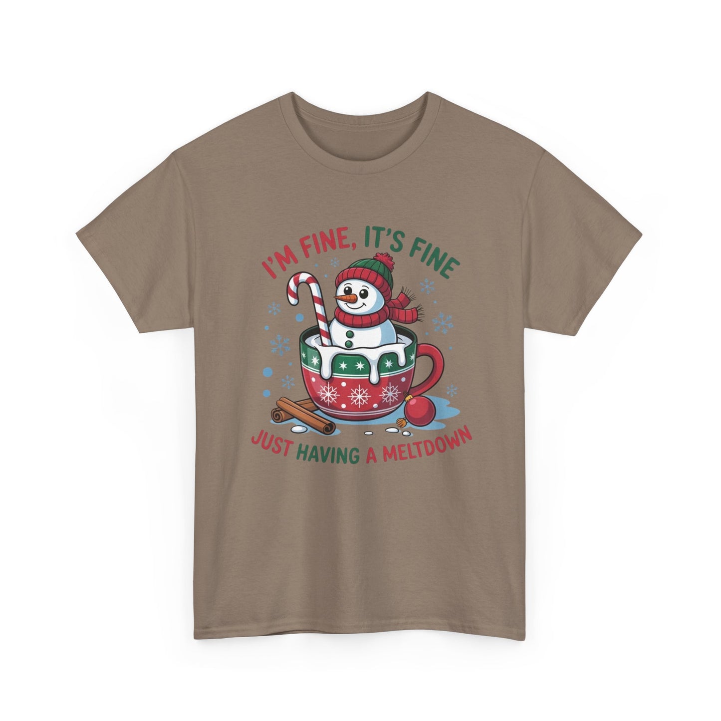 Funny Christmas Snowman Graphic T Shirt NEW ADULT