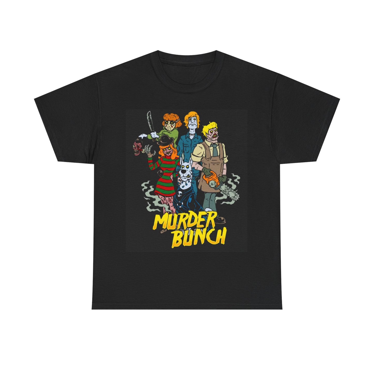 Scooby Doo Tshirt Funny Murder Bunch Graphic Shaggy Unisex Heavy Cotton Tee