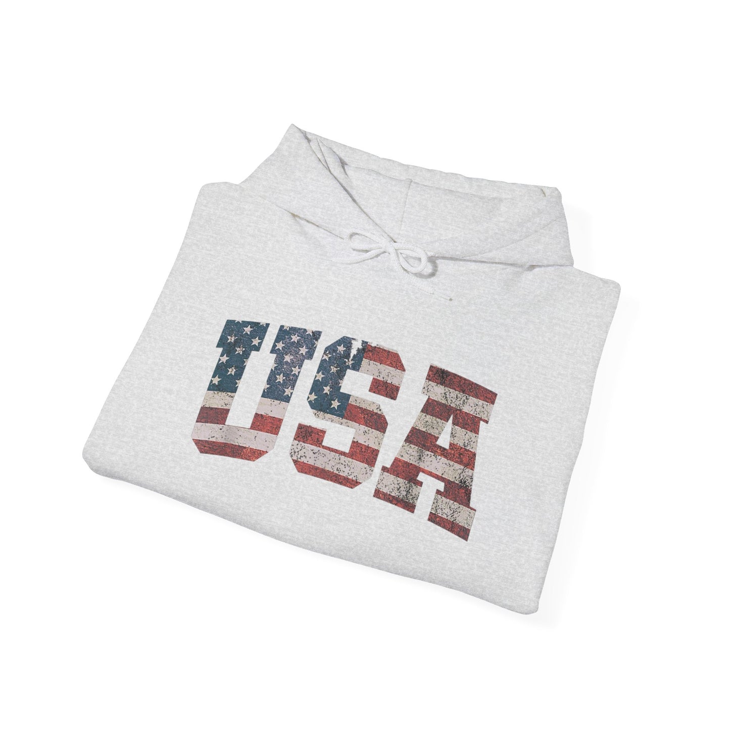 USA American Flag Retro Graphic Hoodie Men's Heavy Blend™ Hooded Sweatshirt