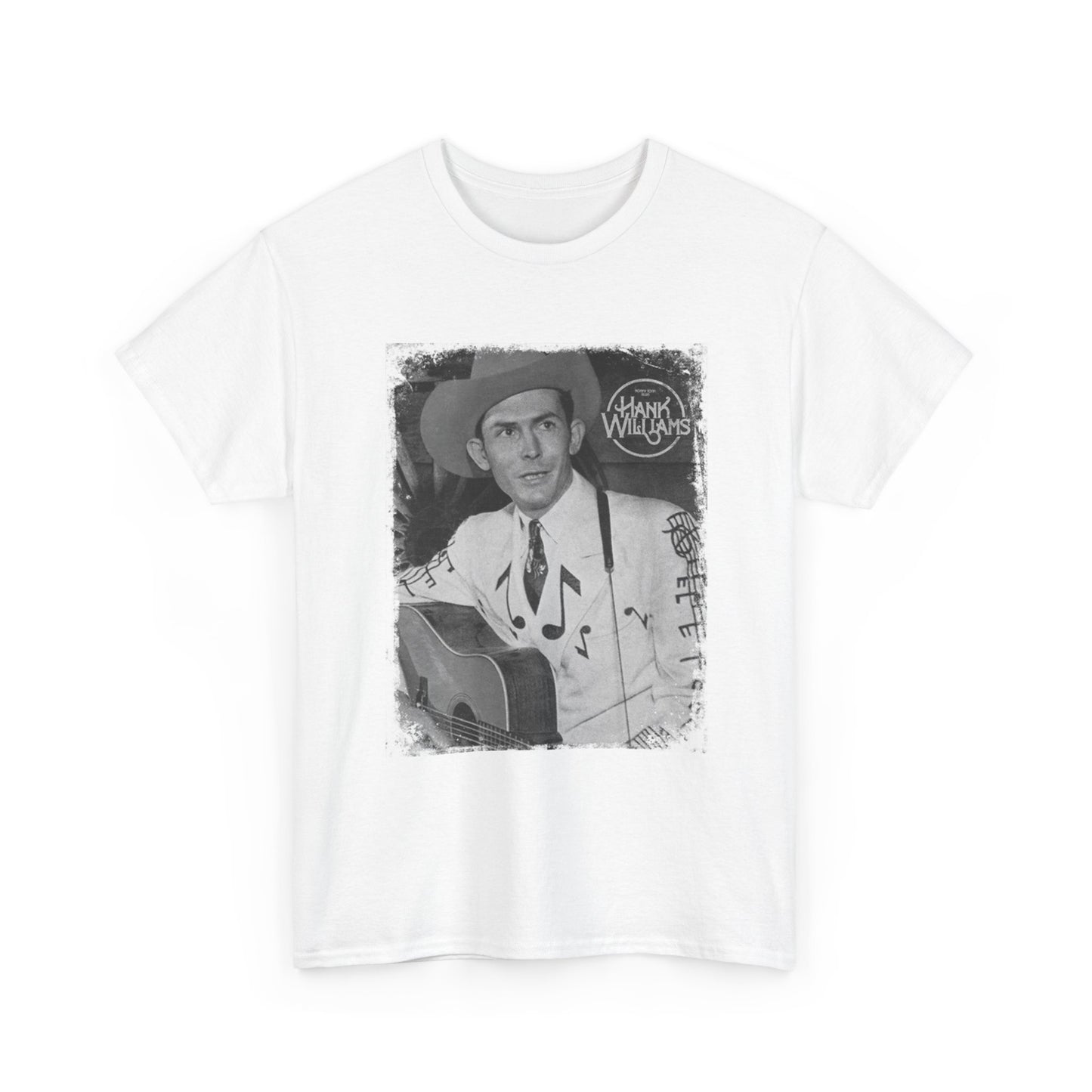 Hank Sr Tshirt Vintage Country Poster Hank Jr Guitar Unisex Heavy Cotton Tee