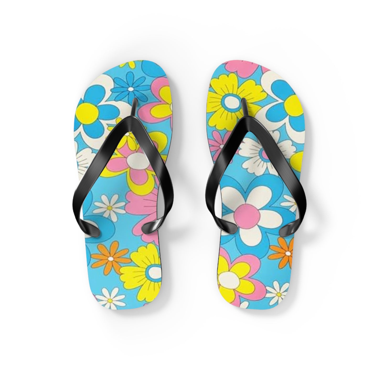 Pastel Flowers Sandals Summer Flip Flops Slides BRAND NEW