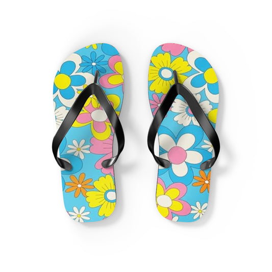 Pastel Flowers Sandals Summer Flip Flops Slides BRAND NEW