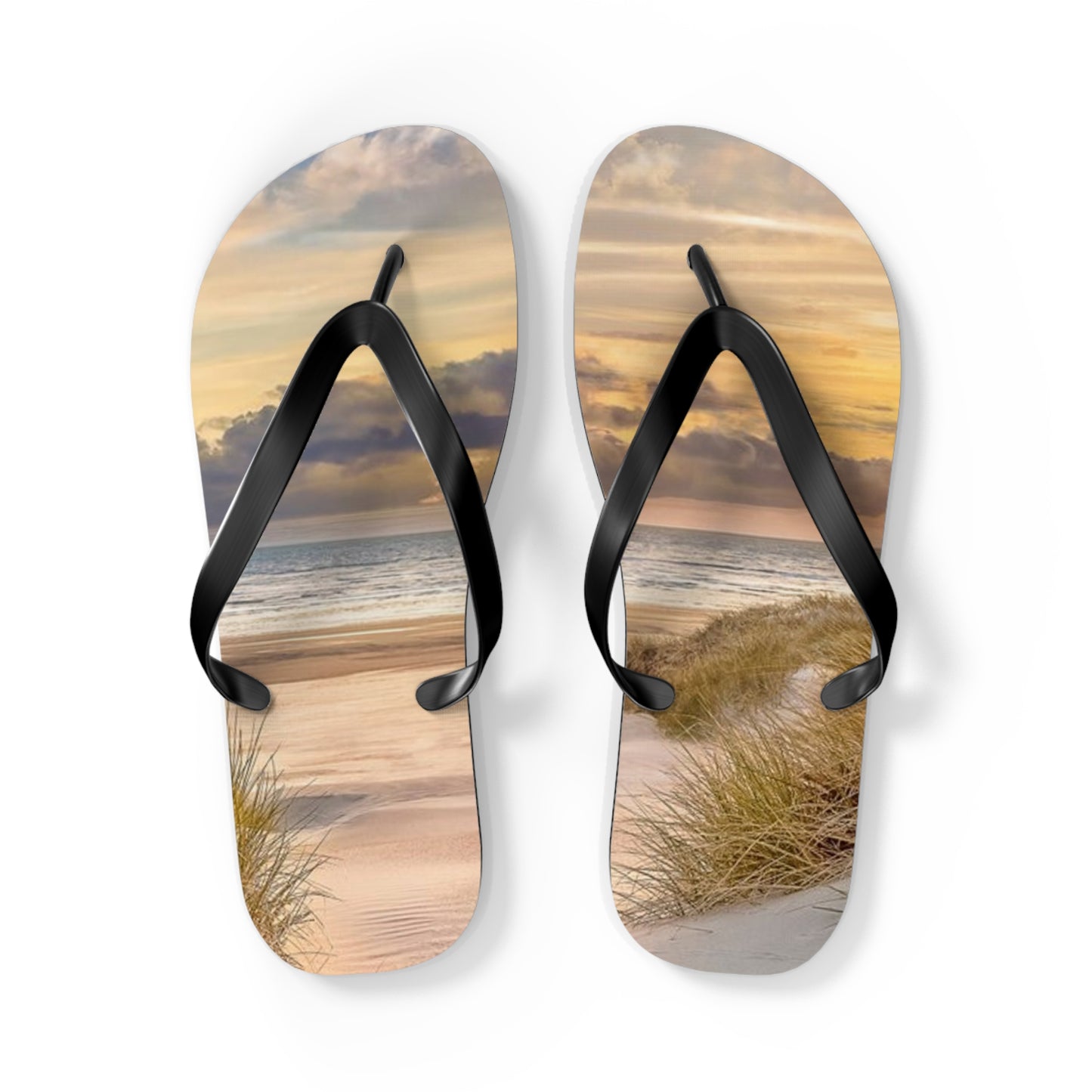 Beach Sunset Flip Flops, Sandals Slides, Summer Footwear, Brand New