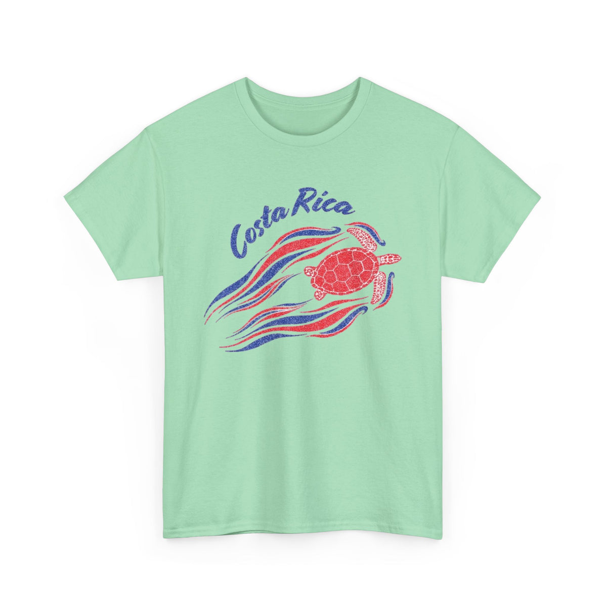 Costa Rica Sea Turtles Graphic T Shirt Vintage Men's Heavy Cotton Tee