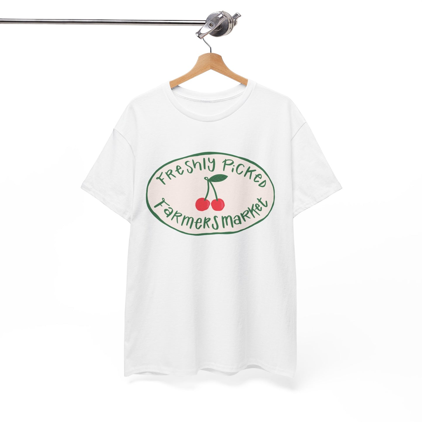 Freshly Picked Farmers Market Graphic T Shirt Retro Men's Heavy Cotton Tee