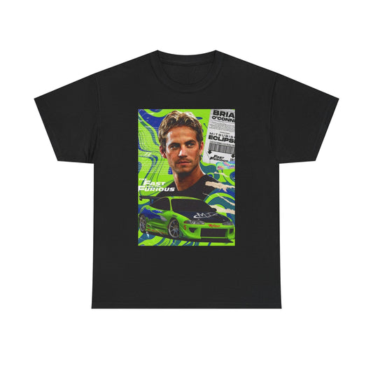 Paul Walker Eclipse Graphic T Shirt Retro Fast Furious Movie Unisex Heavy Cotton