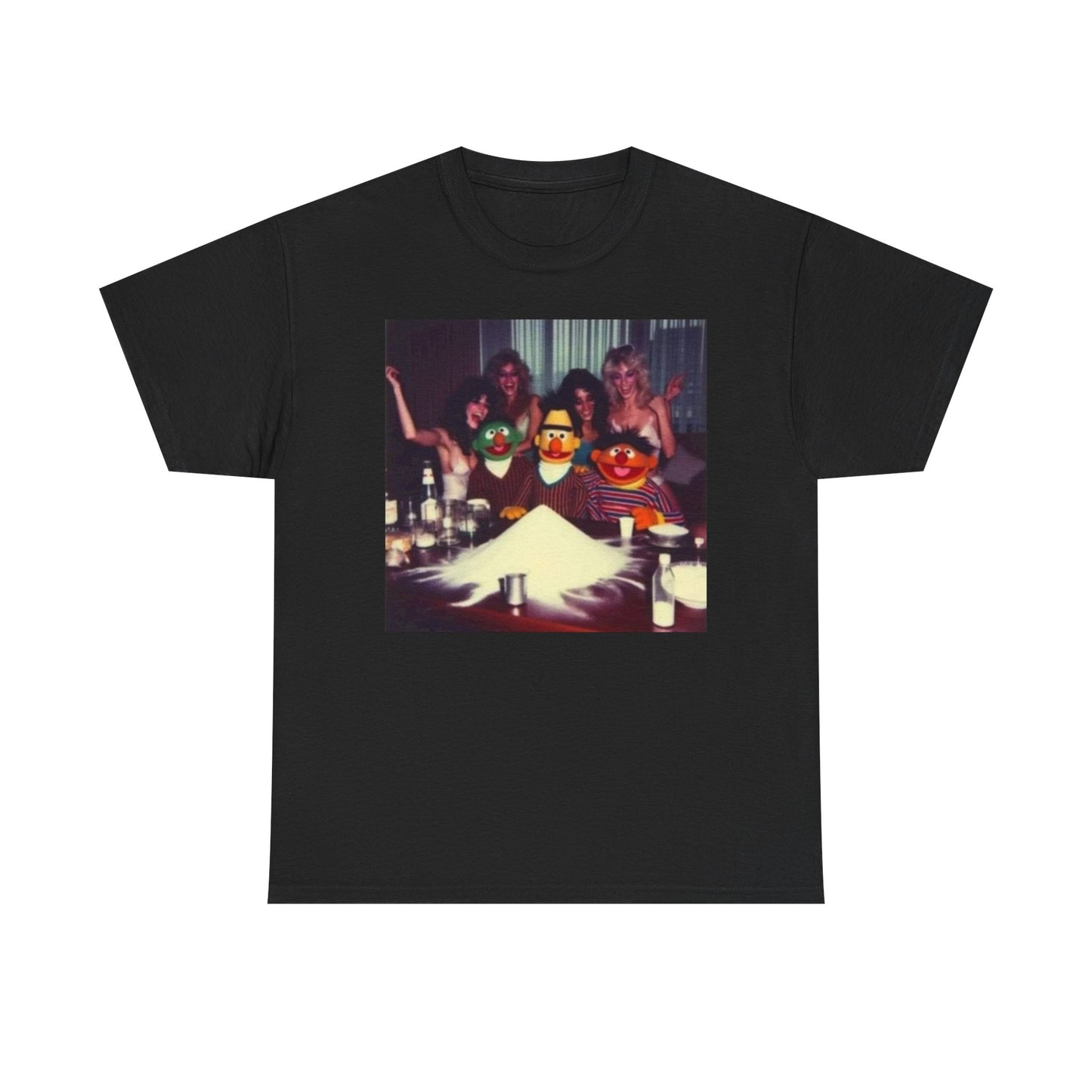 Bert And Ernie Partying Funny Graphic T Shirt S-5XL Unisex Heavy Cotton Tee