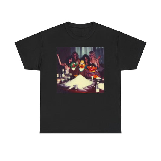 Bert And Ernie Partying Funny Graphic T Shirt S-5XL Unisex Heavy Cotton Tee