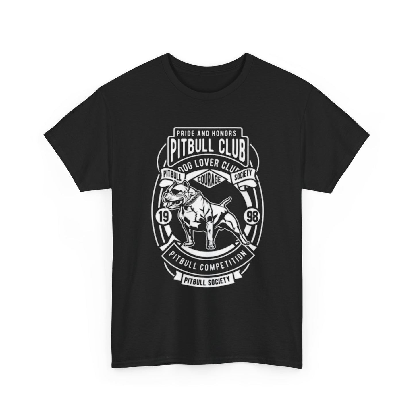 Pitbull Club Graphic T Shirt Unisex Heavy Cotton Tee