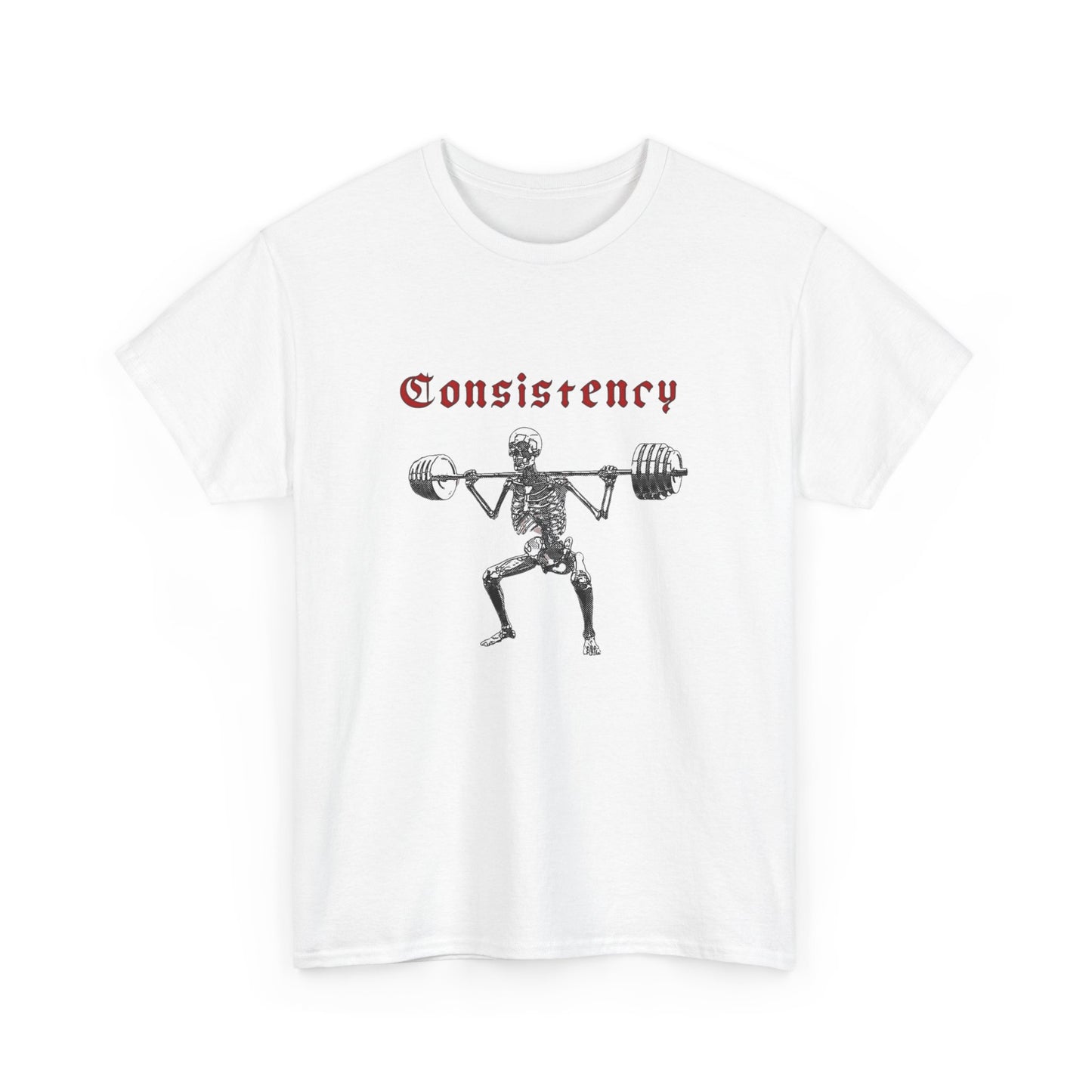 Consistency GYM Workout Graphic T Shirt New Adult Unisex Heavy Cotton Tee