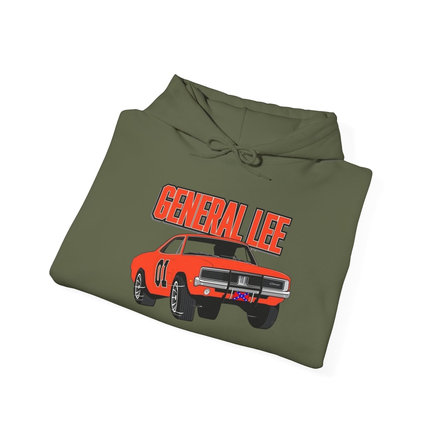 General Lee Charger Retro Graphic Hoodie Unisex Heavy Blend™ Hooded Sweatshirt