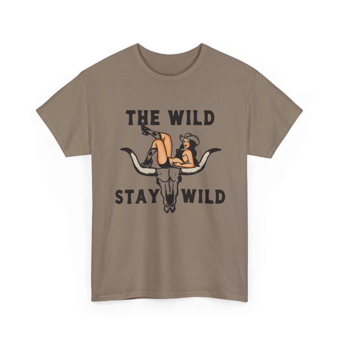 The Wild Stay Wild Graphic T Shirt Unisex Heavy Cotton Tee GIFT NEW