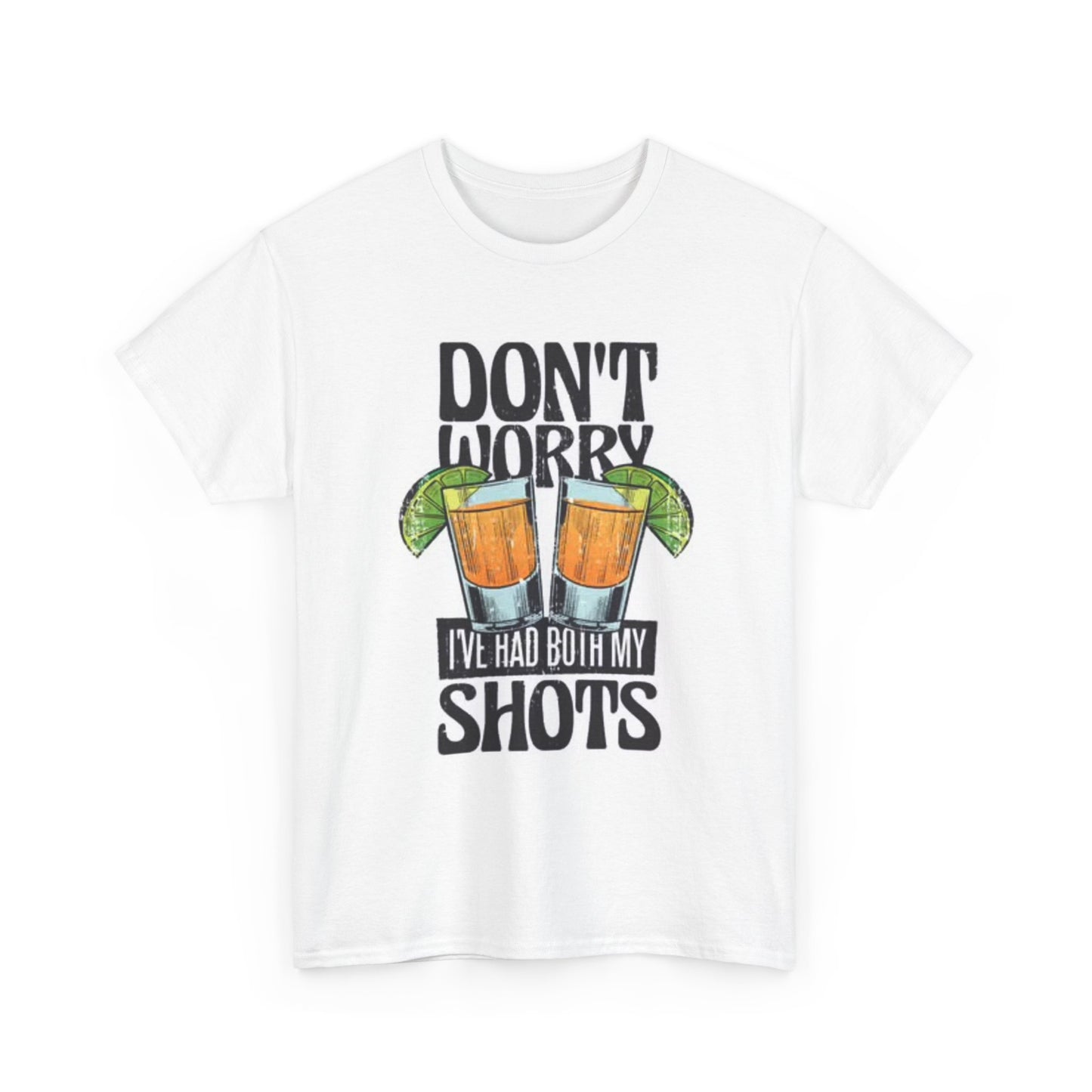 Both My Shots Funny Graphic T Shirt Beer Whiskey Bar Unisex Heavy Cotton Tee