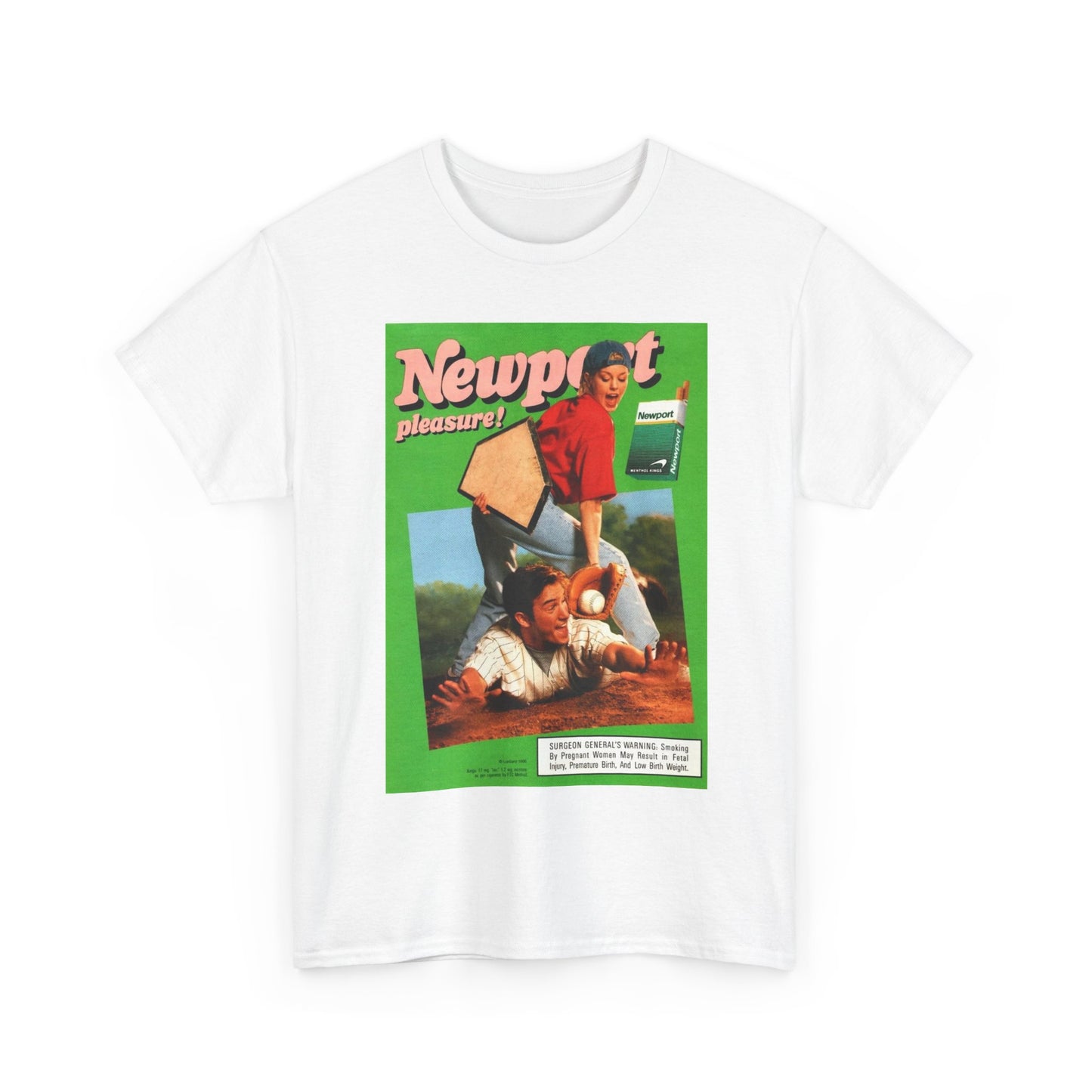 NewPort Tshirt Vintage Menthol Cigarette poster retro unisex Heavy Cotton Tee