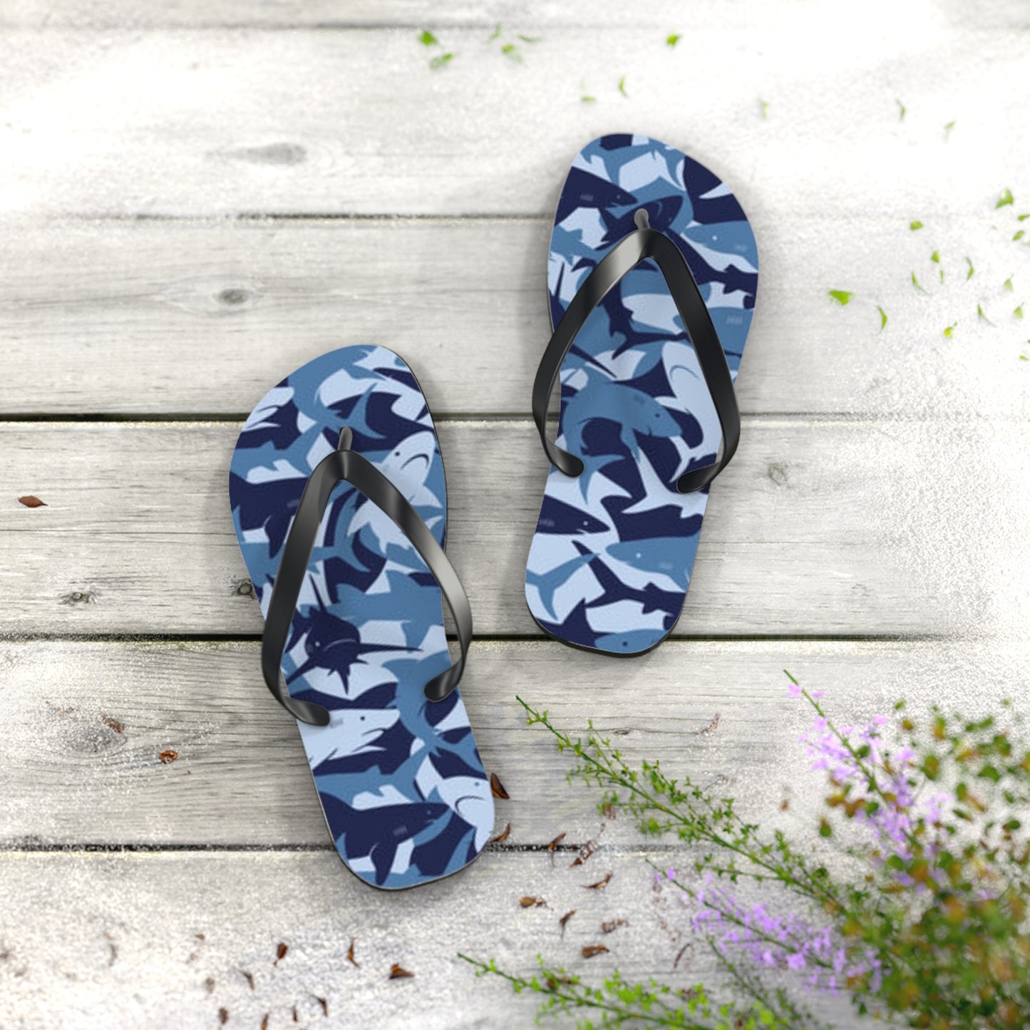Sharks Summer Sandals, Beach Shoes, Vacation Flip Flops, Pool Slides