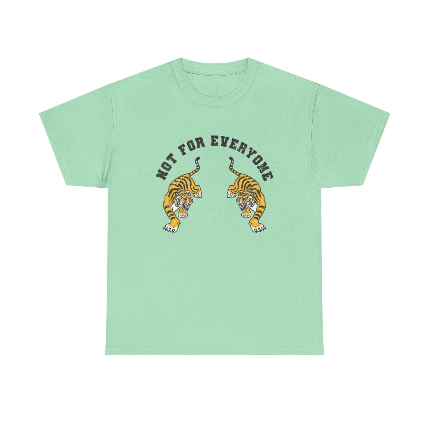 Not For Everyone Tiger Retro Art Graphic T Shirt Regular Men's Heavy Cotton Tee