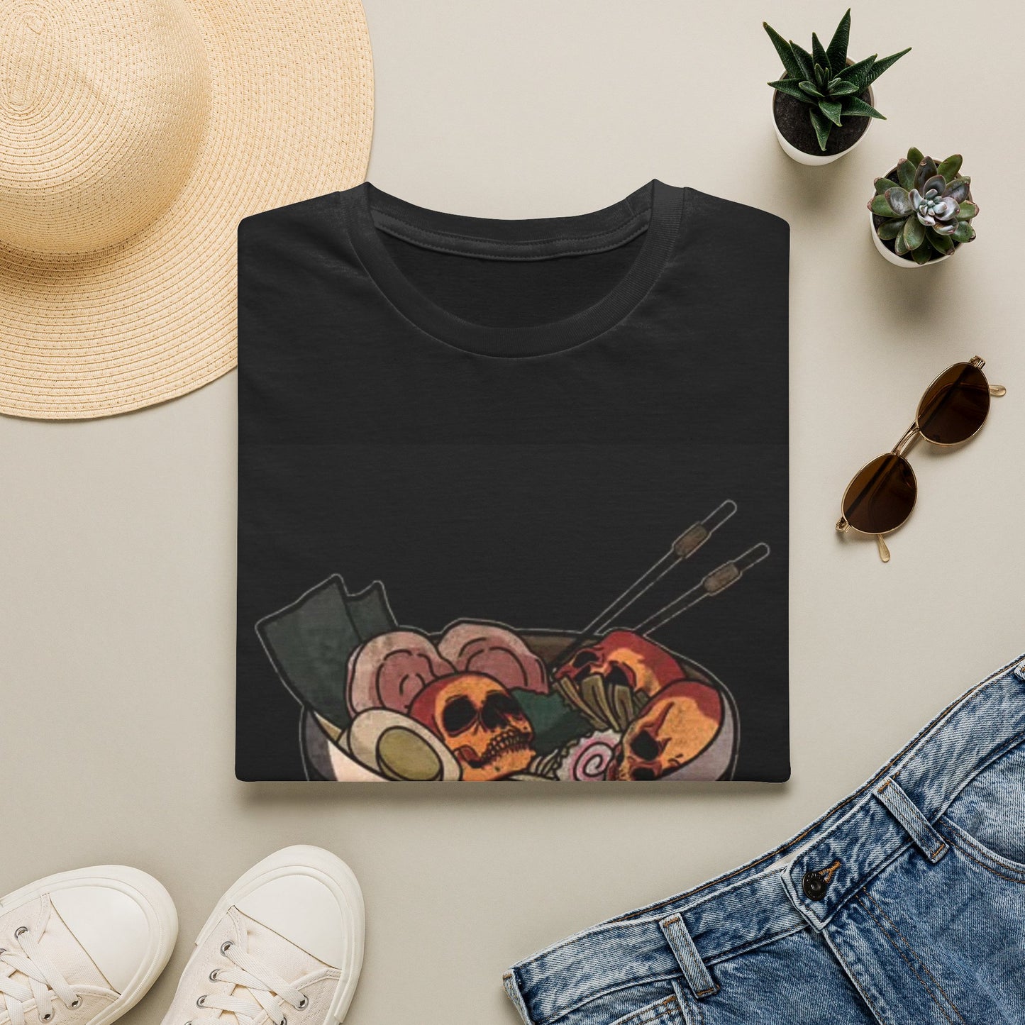 Death Miso Soup Graphic T Shirt Retro Funny Skeleton Unisex Softstyle T-Shirt