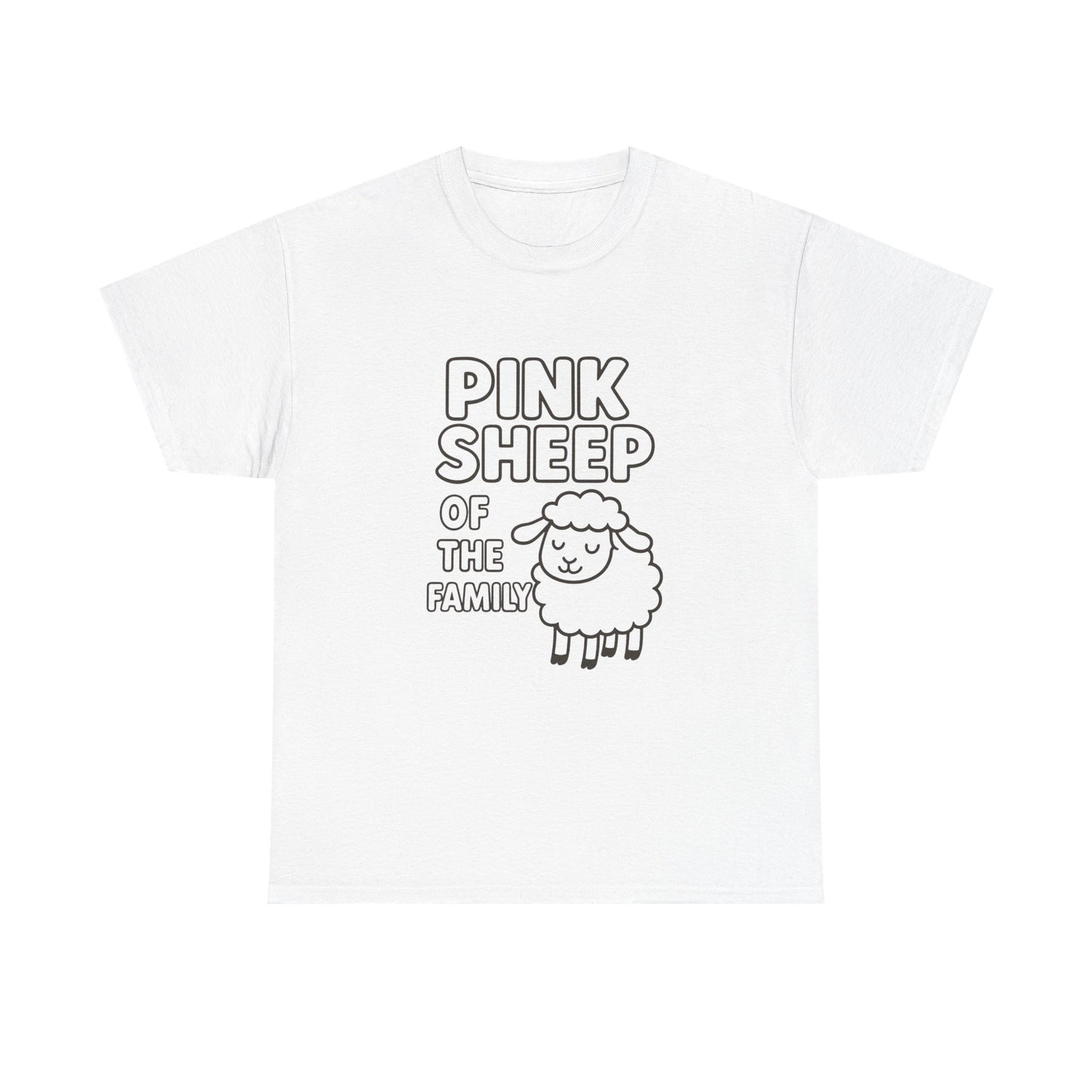 Pink Sheep Of The Family Graphic T Shirt NEW ADULT Heavy Cotton Tee