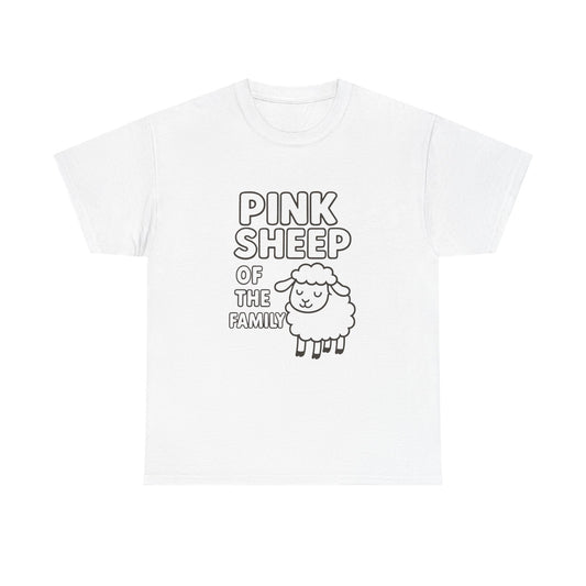 Pink Sheep Of The Family Graphic T Shirt NEW ADULT Heavy Cotton Tee