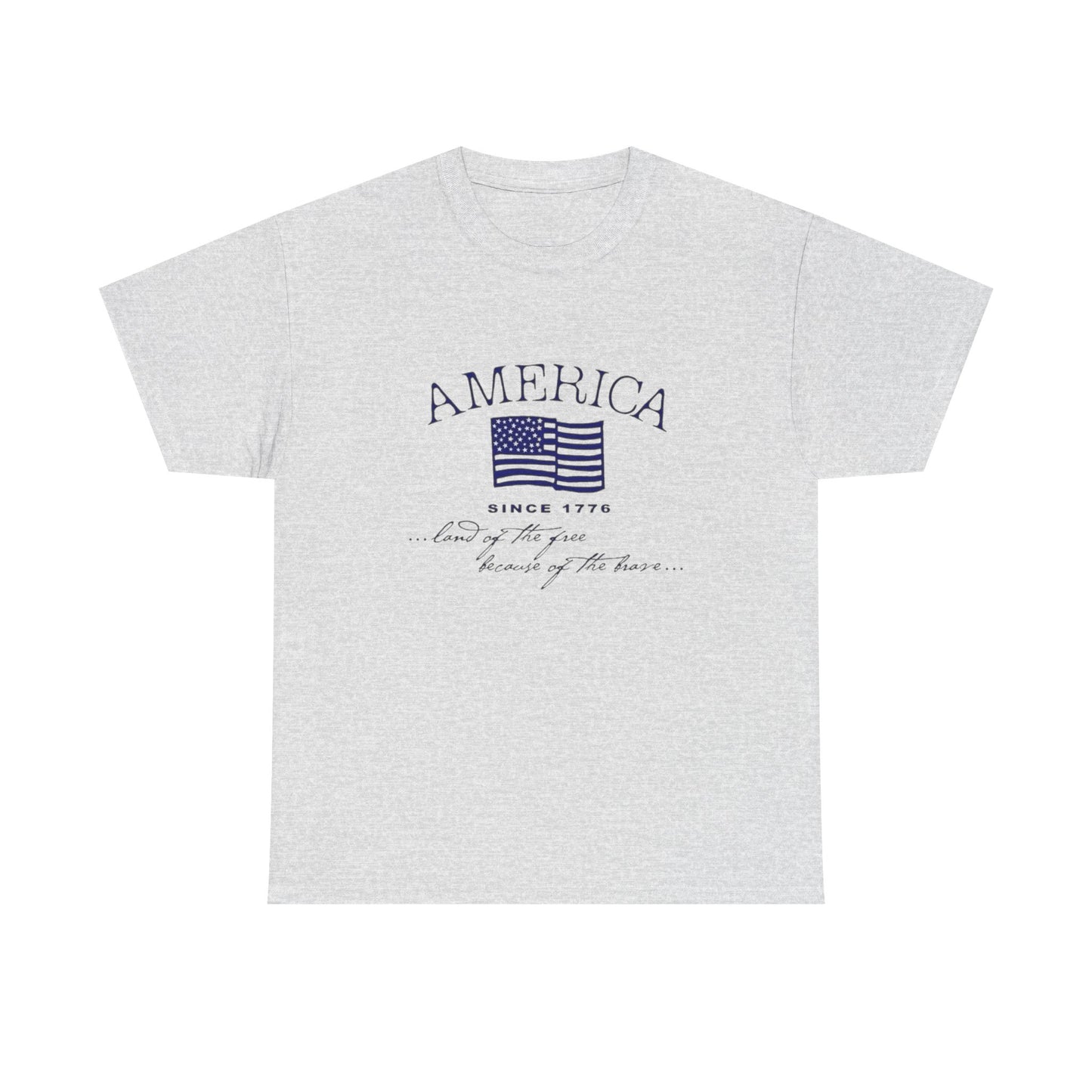 America Land Of The Free Graphic T Shirt ADULT NEW