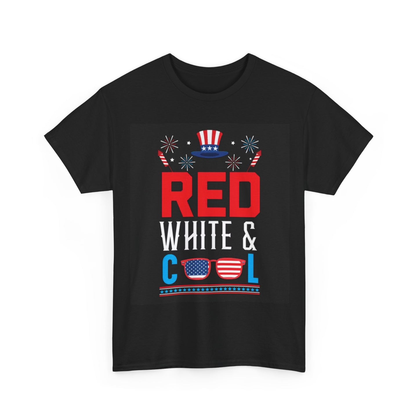 Red White And Cool Tshirt American Flag Summer Party Beer Unisex Heavy Cotton