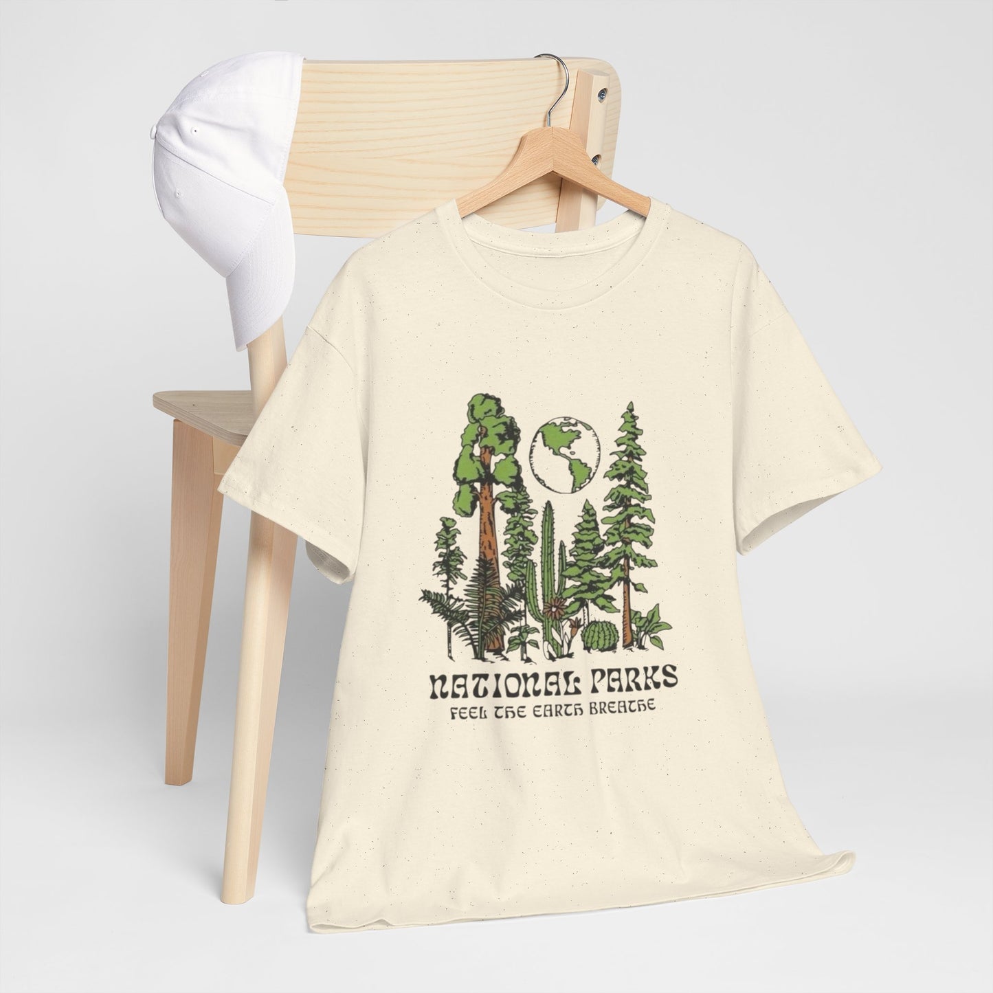 Feel The Earth Breath Graphic T Shirt Heavy Cotton Tee NEW ADULT UNISEX
