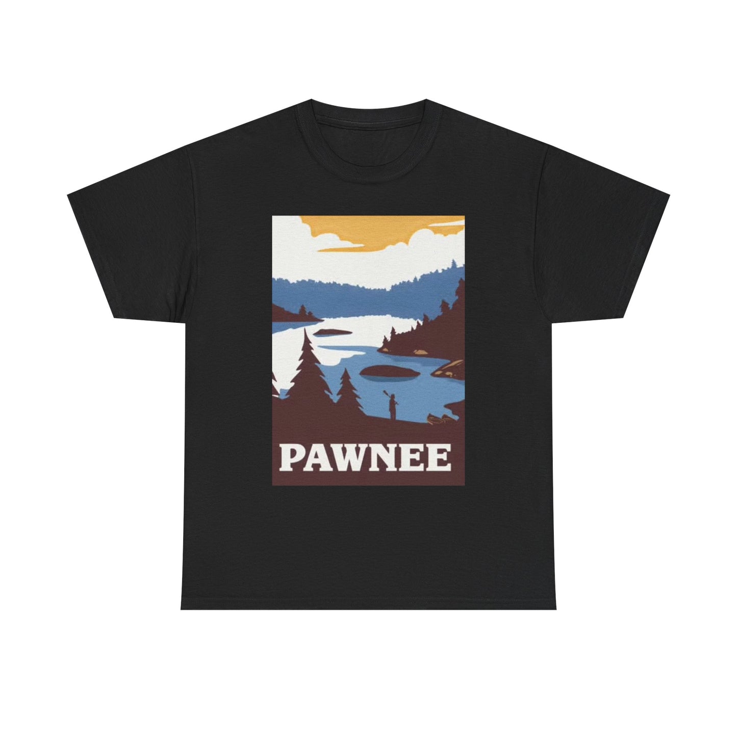 Pawnee Parks And Recreation T Shirt BRAND NEW Apparel Unisex Heavy Cotton Tee