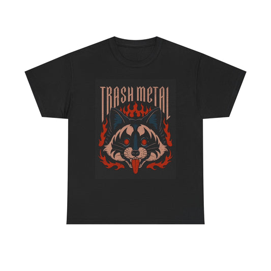 Trash panda T-shirt funny raccoon metal graphic art Unisex Heavy Cotton Tee