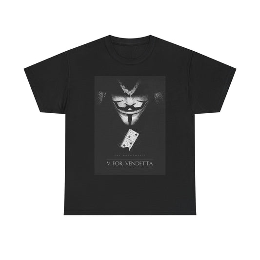 V For Vendetta t shirt Vintage Movie Poster Retro Unisex Heavy Cotton Tee