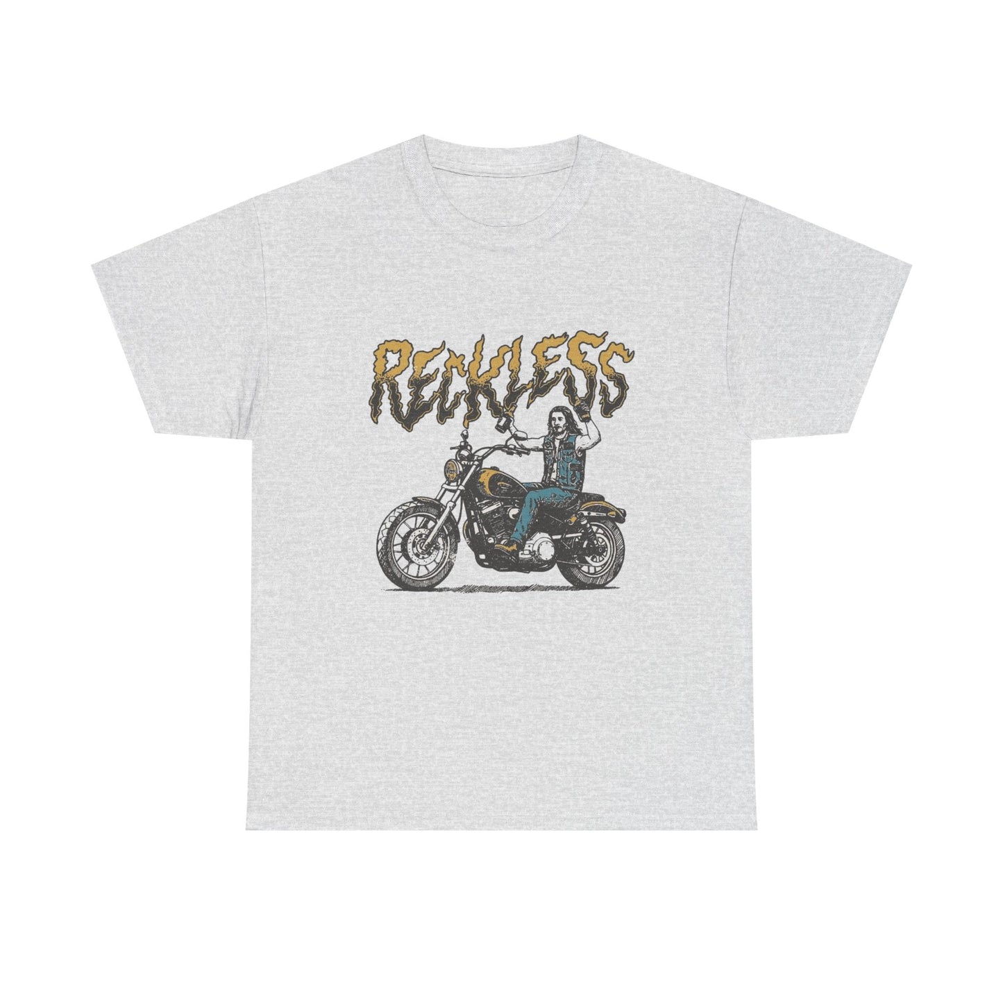 Reckless Vintage Motorcycles T Shirt Unisex Heavy Cotton Tee
