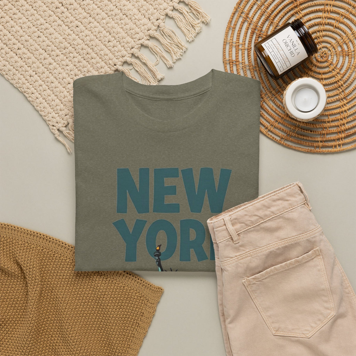 New York City Pizza Graphic T Shirt Men's Retro Heavy Cotton Tee