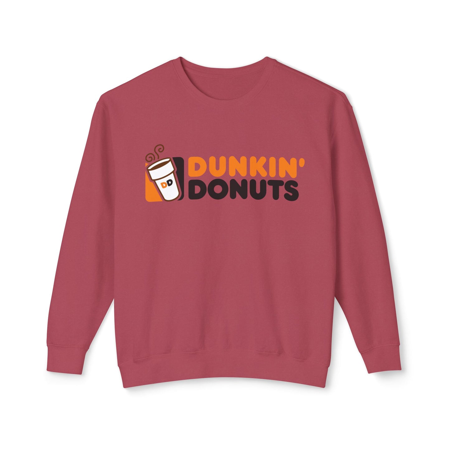 Dunkin Donuts Graphic Retro Logo Coffee Lover Lightweight Crewneck Sweatshirt