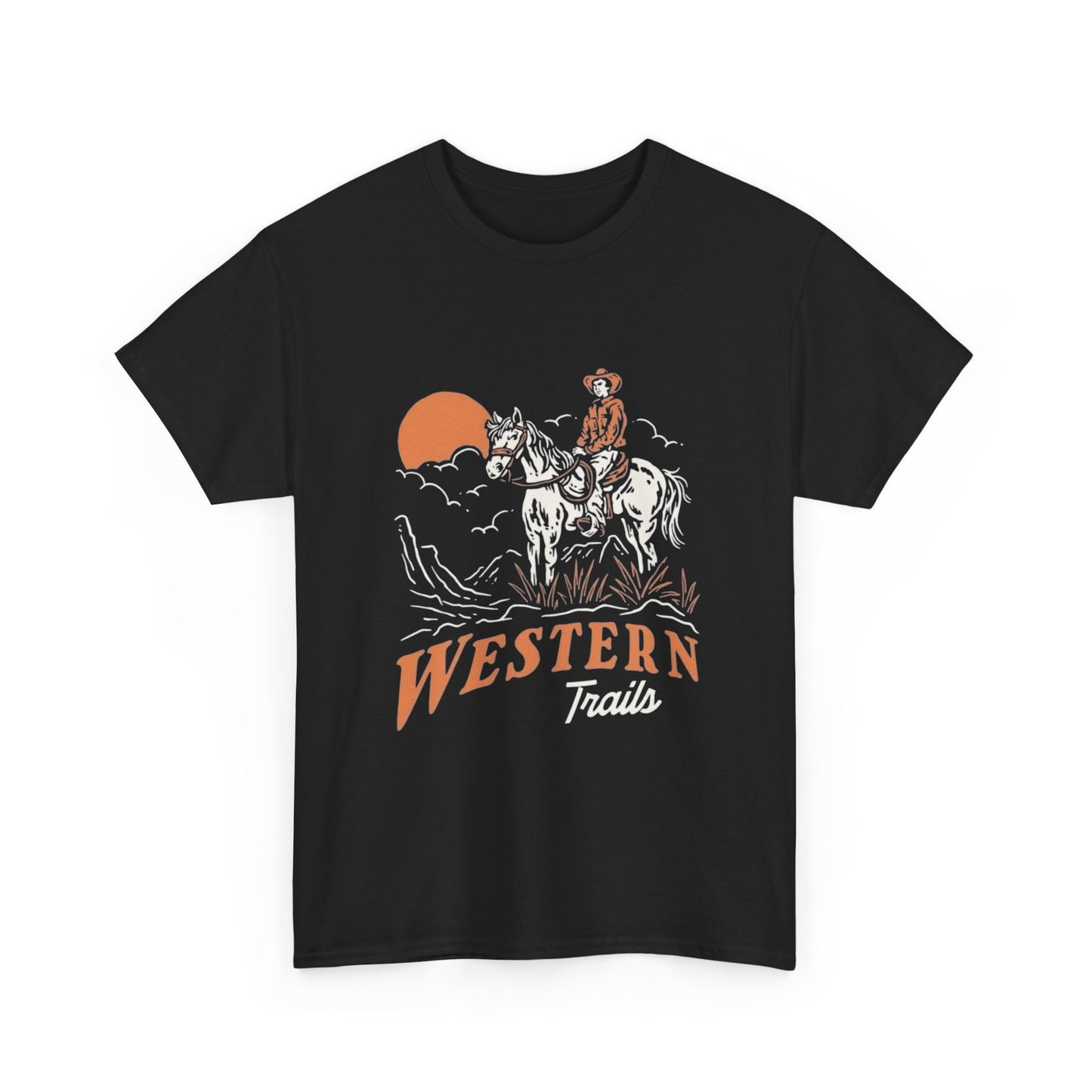 Western Trails Country Graphic T Shirt Unisex Heavy Cotton Tee