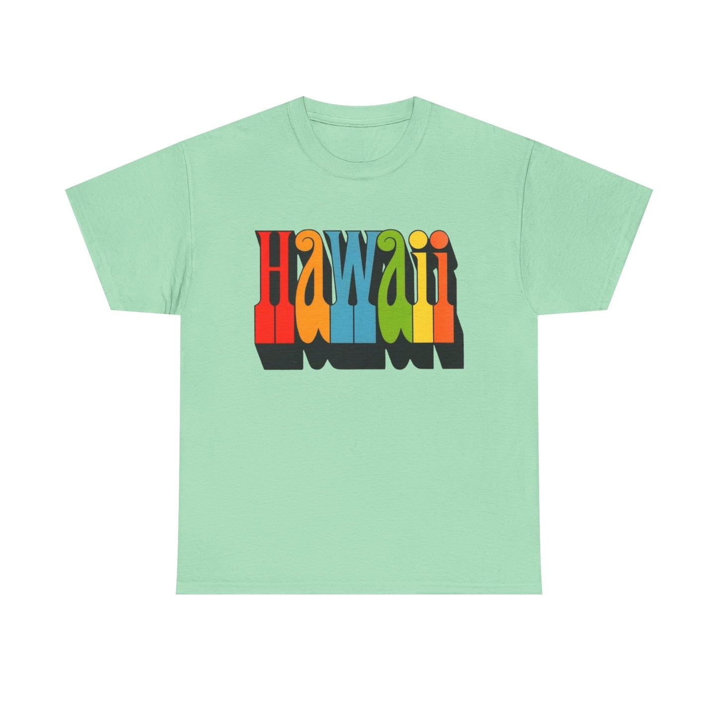 Hawaii Retro Graphic T Shirt Unisex Heavy Cotton Tee