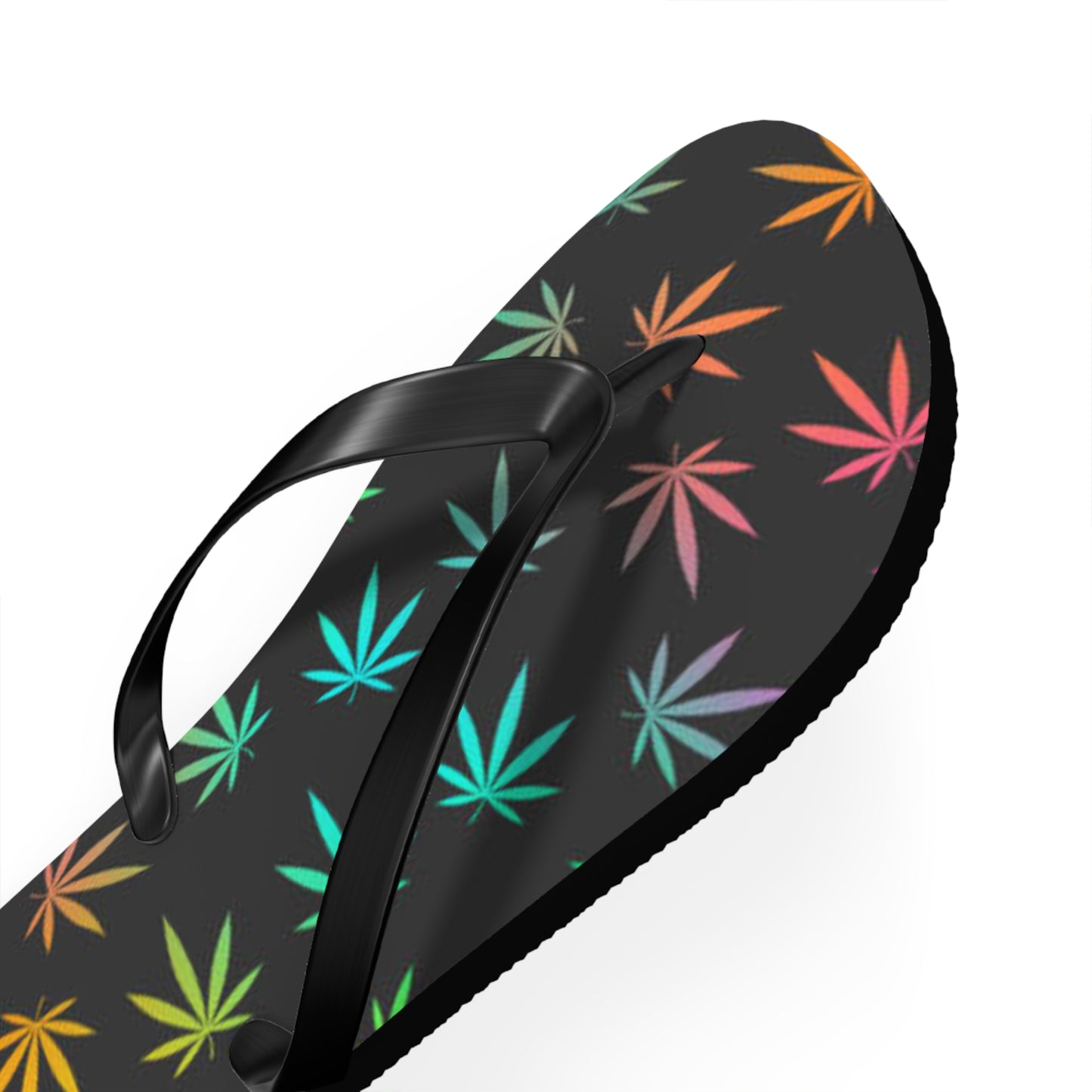 WAVES And SUN Co Sandals Pot Leaf - Flip Flops -Slides Summer Beach BRAND NEW