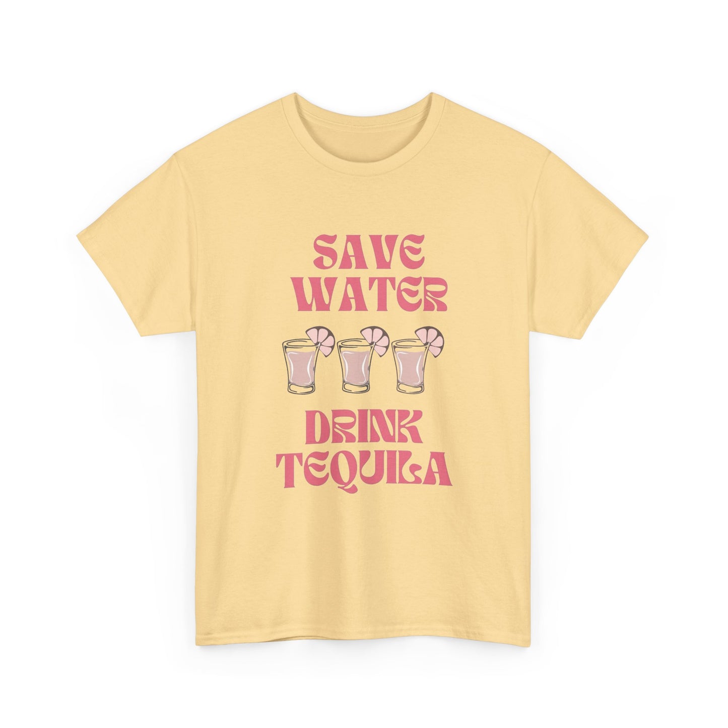 Save Water Drink Tequila Funny Graphic T Shirt NEW Adult Regular Sizing Tee