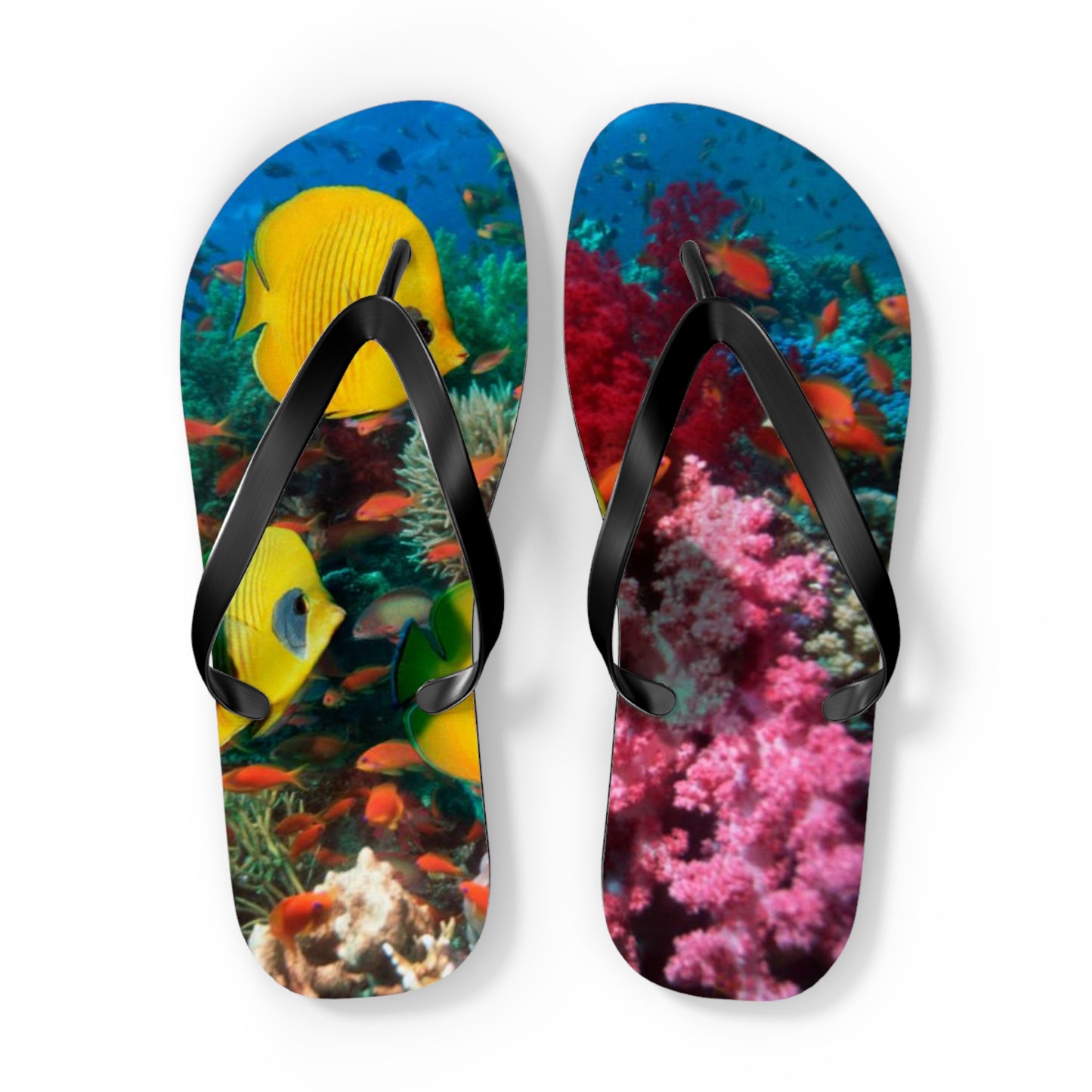 Tropical Fish Summer Sandals, Beach Shoes, Vacation Flip Flops, Pool Slides